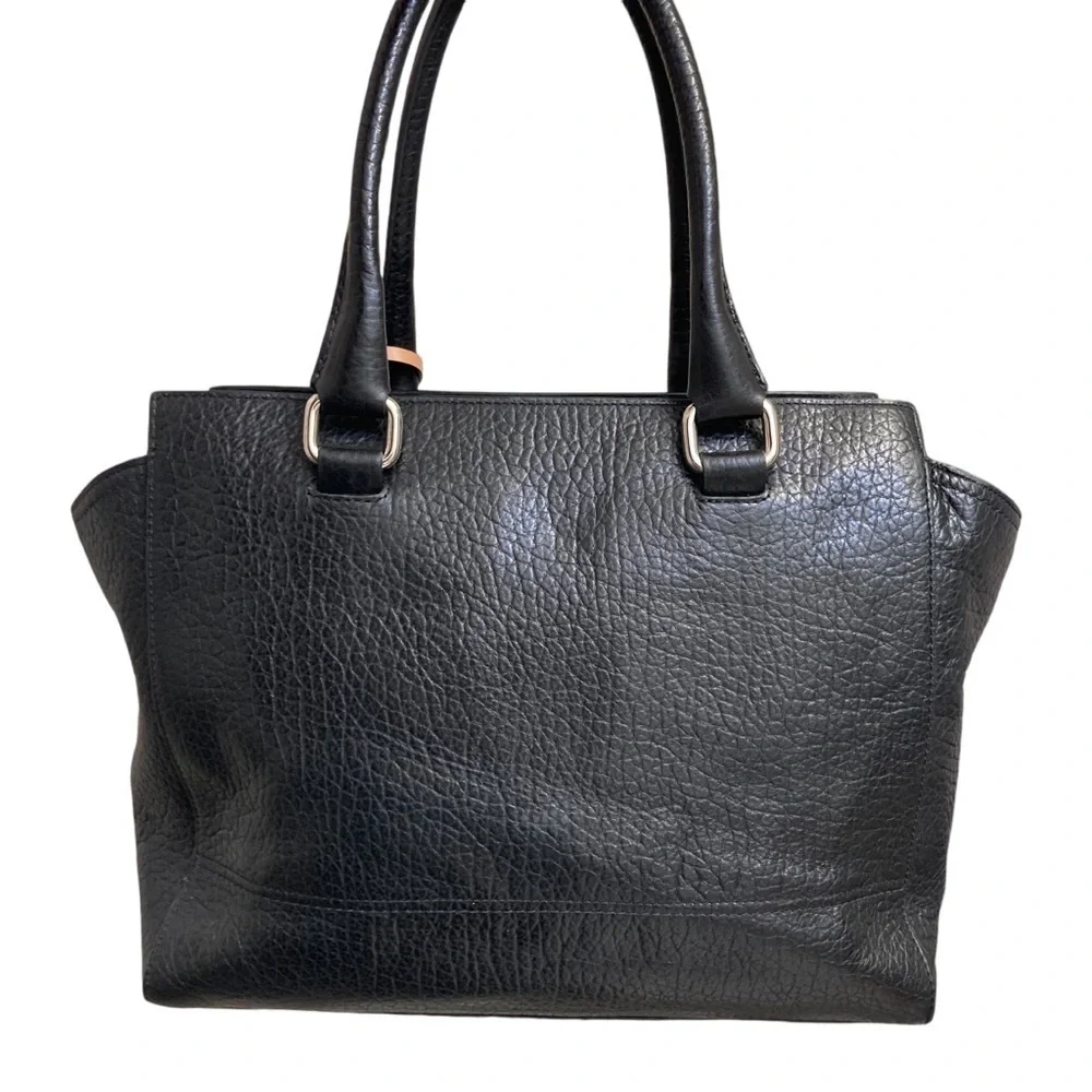 Coach 19926 black pebbled leather carryall legacy tote bag